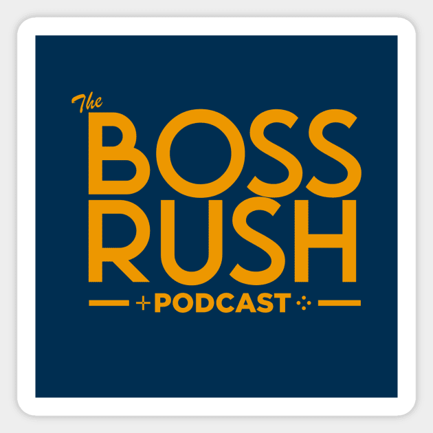 The Boss Rush Podcast Logo (Yellow) Sticker by Boss Rush Media | Boss Rush Network